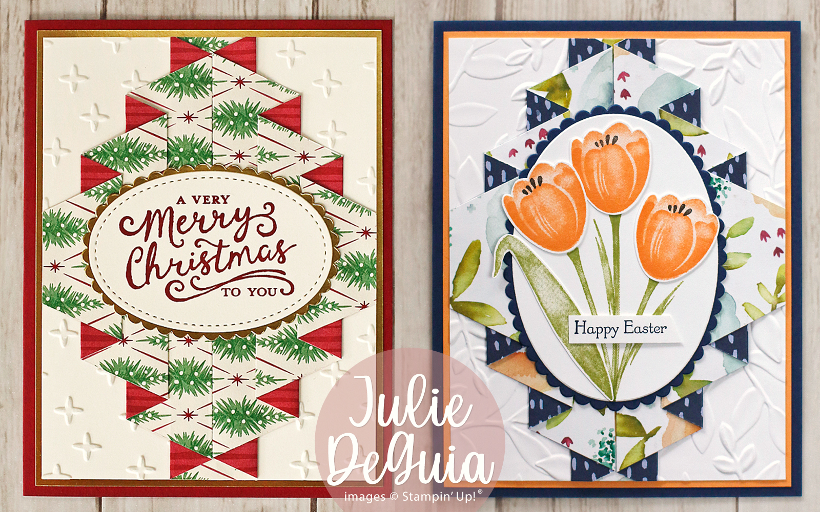 How to make a beautiful handmade card using the Double Pleated Fun Fold, or Curtain Fold, technique and Stampin' Up! products.