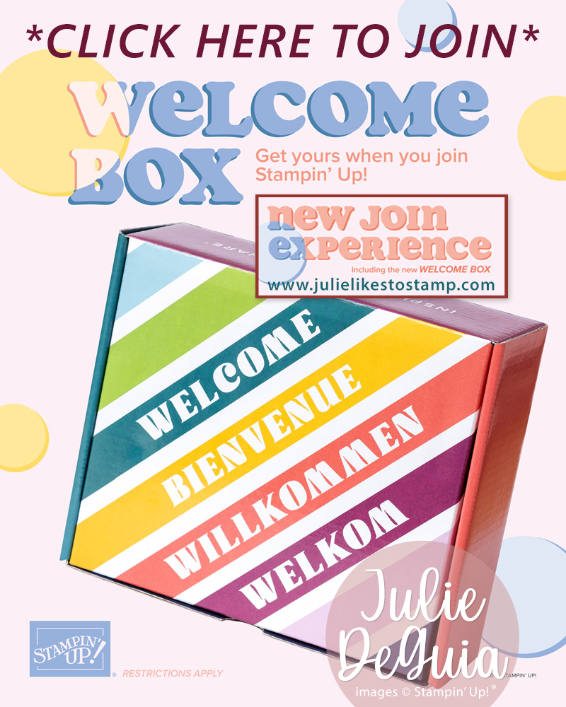 Join Stampin' Up! and receive a fun new Welcome Box with surprise gifts!