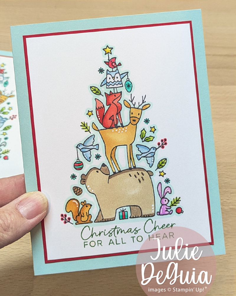 Create a one-layer card with the Woodland Wishes stamp set from Stampin" Up!®